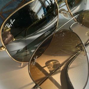 RayBan RB 3025 large frame aviators. Two for the price of one! Great deal!!!